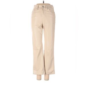 Zara Cream Faux-Leather Pants